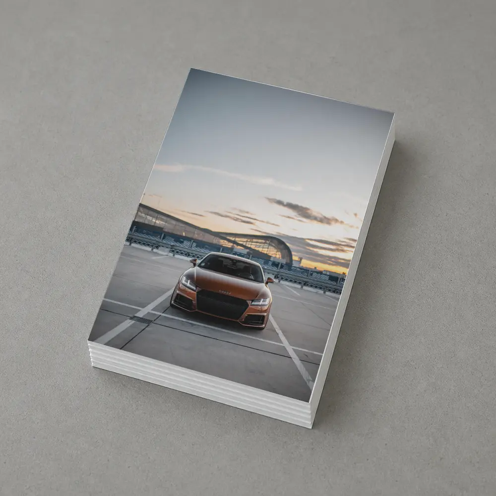 Audi TT Bronze Coupe Airport Sunset – Postcards