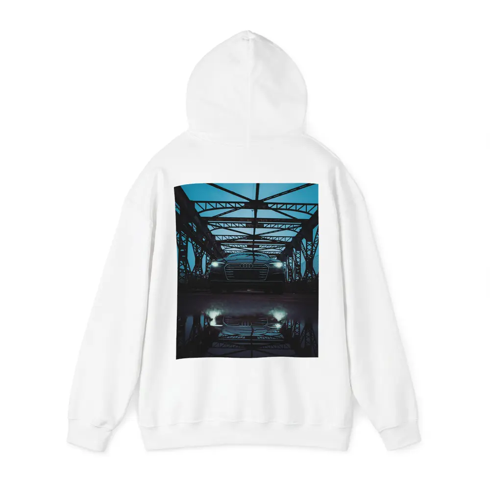 Audi A6 On Dark Bridge With Reflection – Hoodies