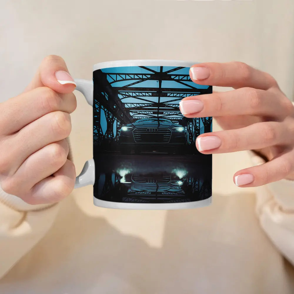 Audi A6 On Dark Bridge With Reflection – Mugs