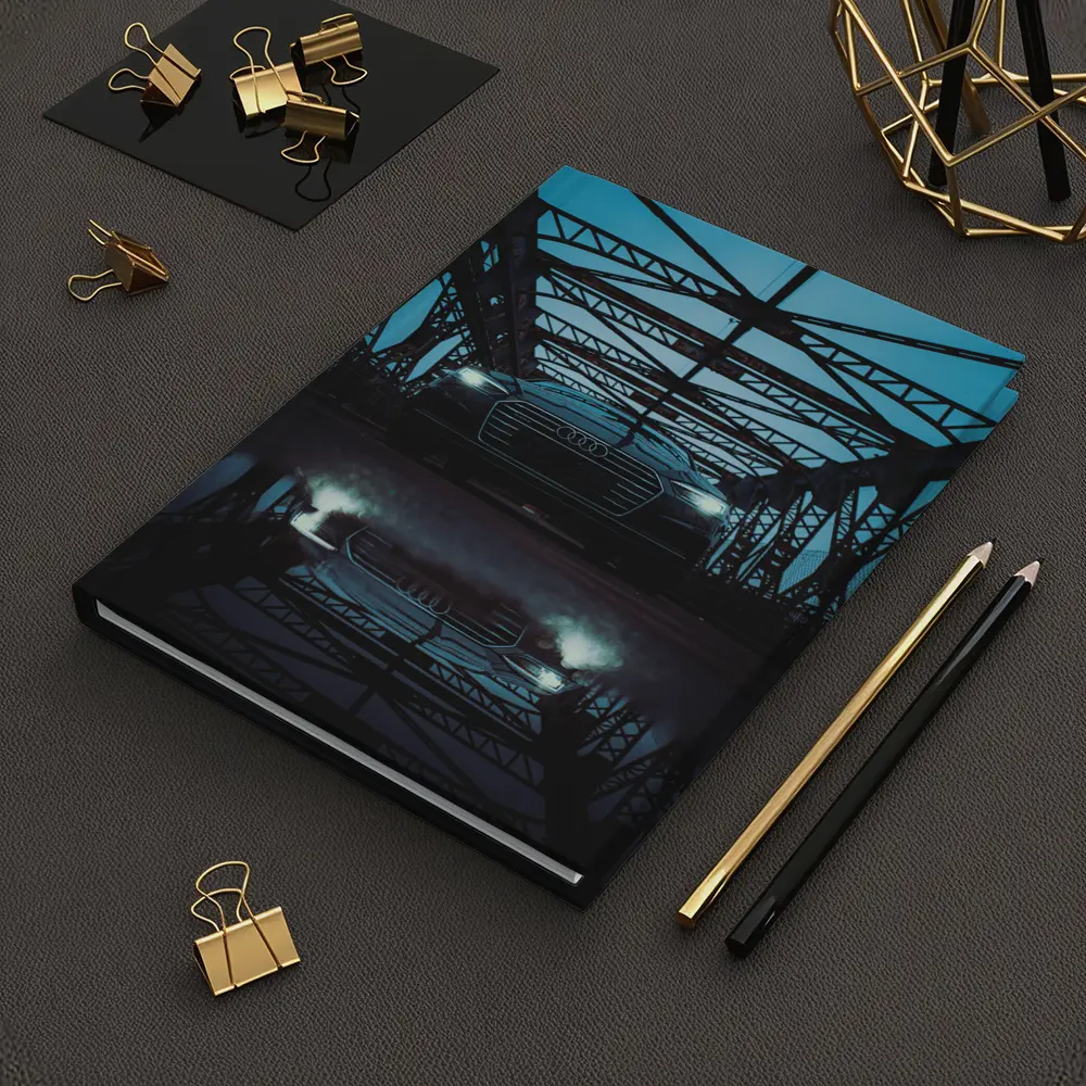Audi A6 On Dark Bridge With Reflection – Notebooks