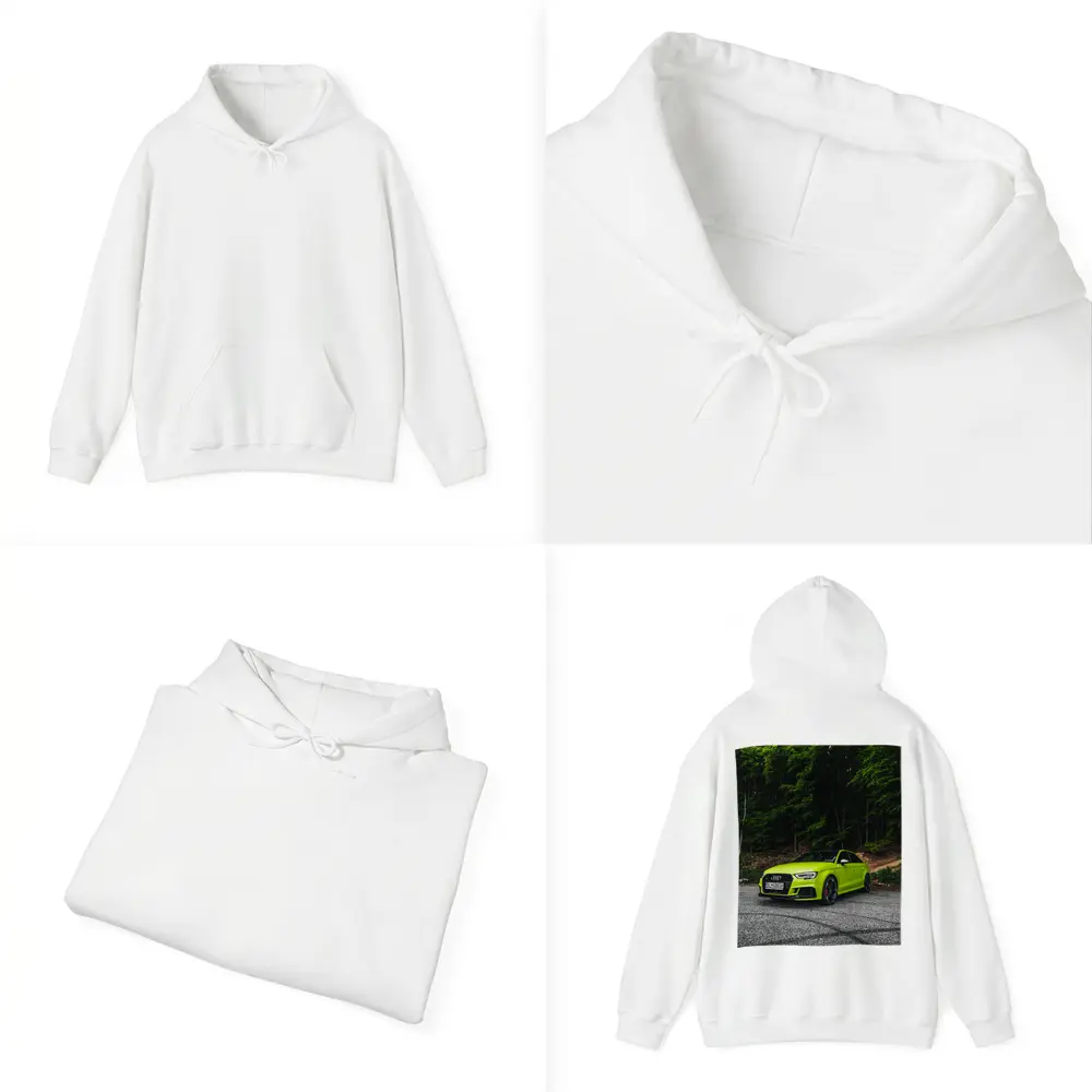 Audi RS3 Lime Green Forest Road – Hoodies