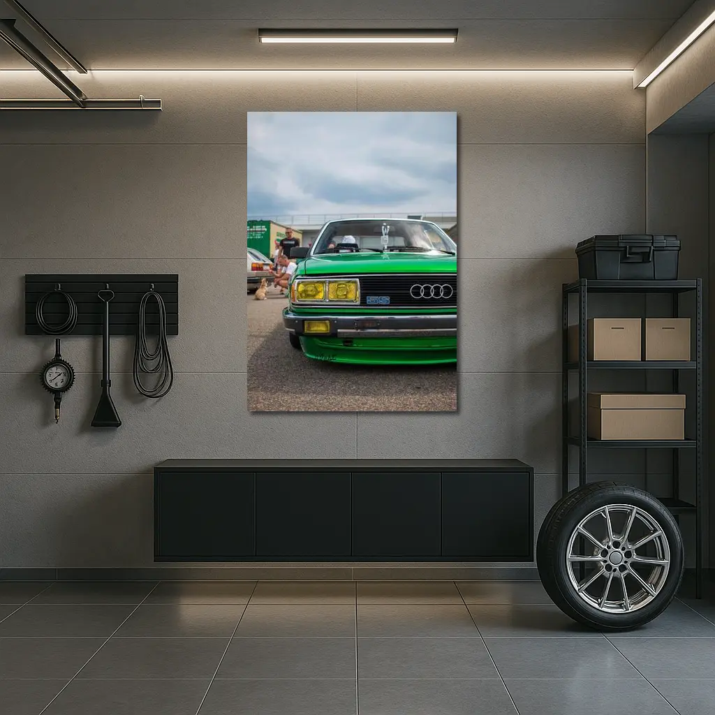 Audi 5S Classic Green Car Show – Wall Art
