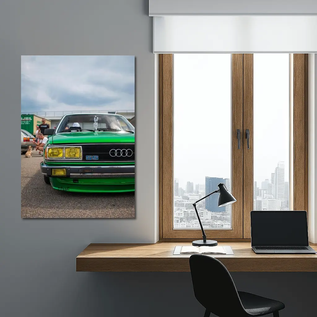 Audi 5S Classic Green Car Show – Wall Art