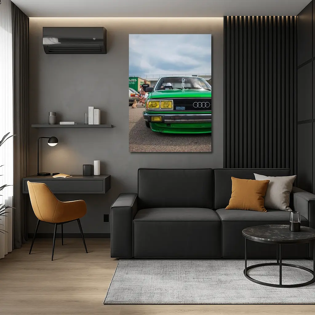 Audi 5S Classic Green Car Show – Wall Art