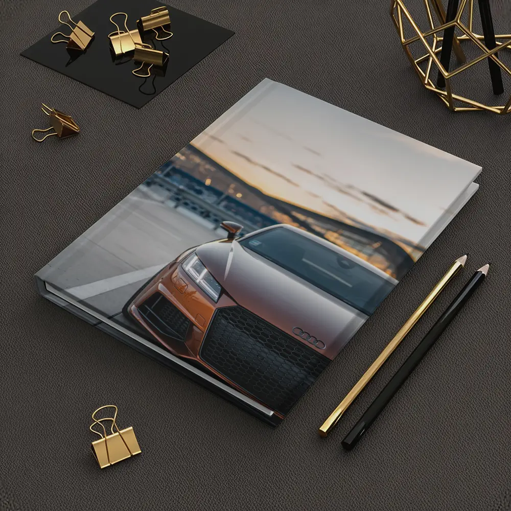 Audi TT Bronze Front View Sunset Track – Notebooks
