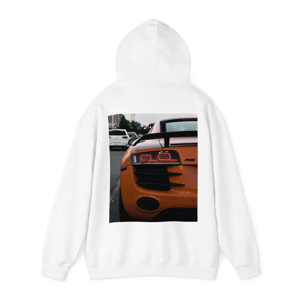 Audi R8 Orange Supercar Rear View – Hoodies