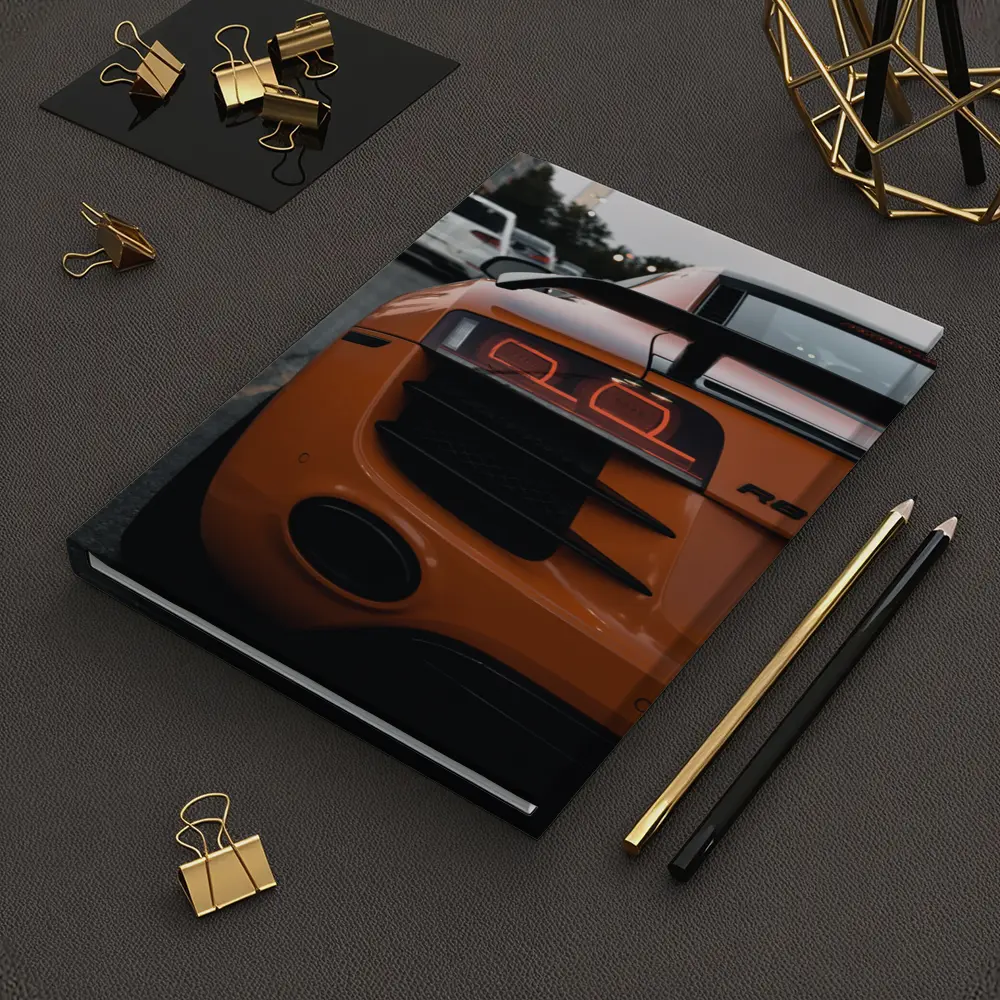 Audi R8 Orange Supercar Rear View – Notebooks