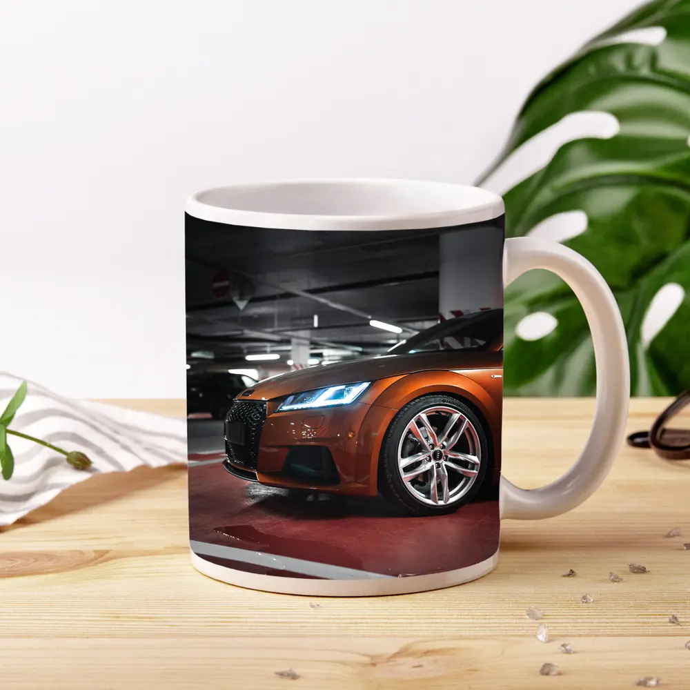 Audi TT Bronze Orange Underground Parking Garage – Mugs