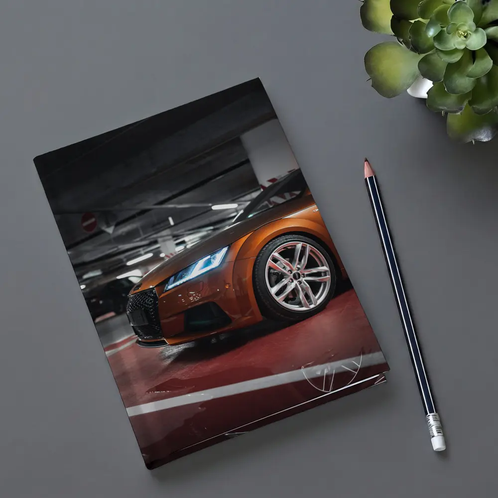 Audi TT Bronze Orange Underground Parking Garage – Notebooks