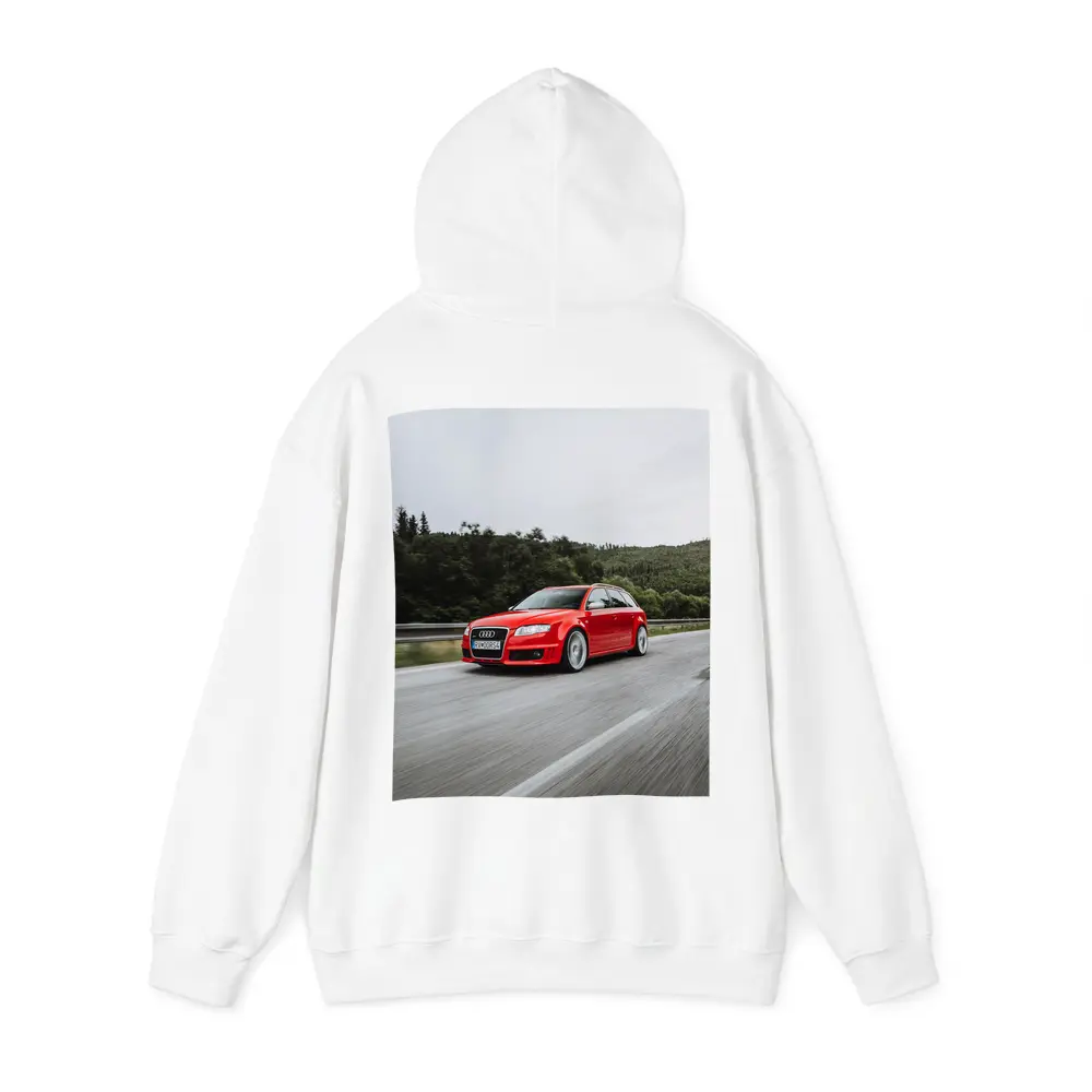 Audi RS4 Avant Red On Mountain Road – Hoodies