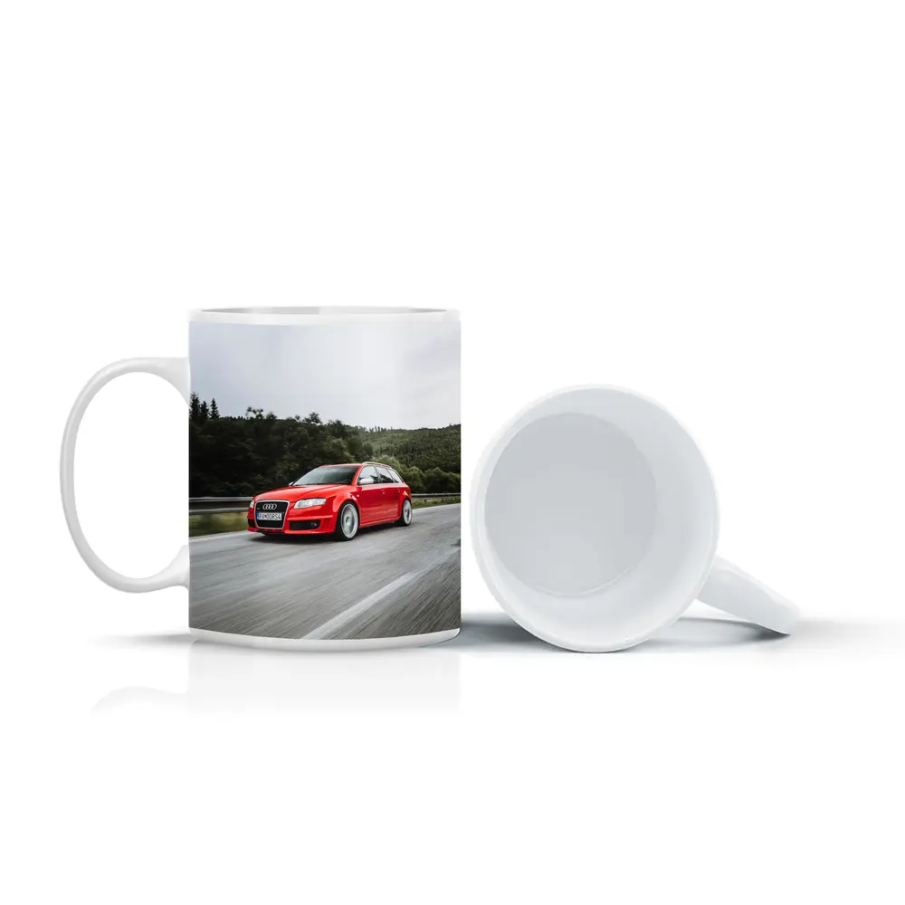 Audi RS4 Avant Red On Mountain Road – Mugs