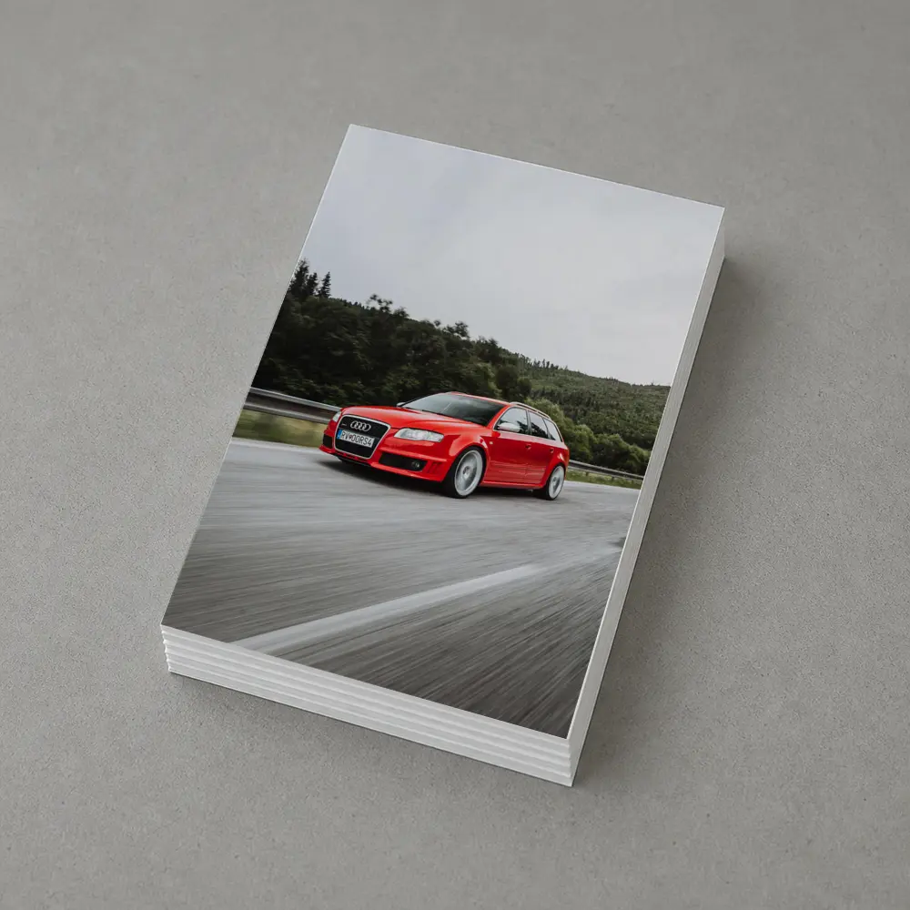 Audi RS4 Avant Red On Mountain Road – Postcards