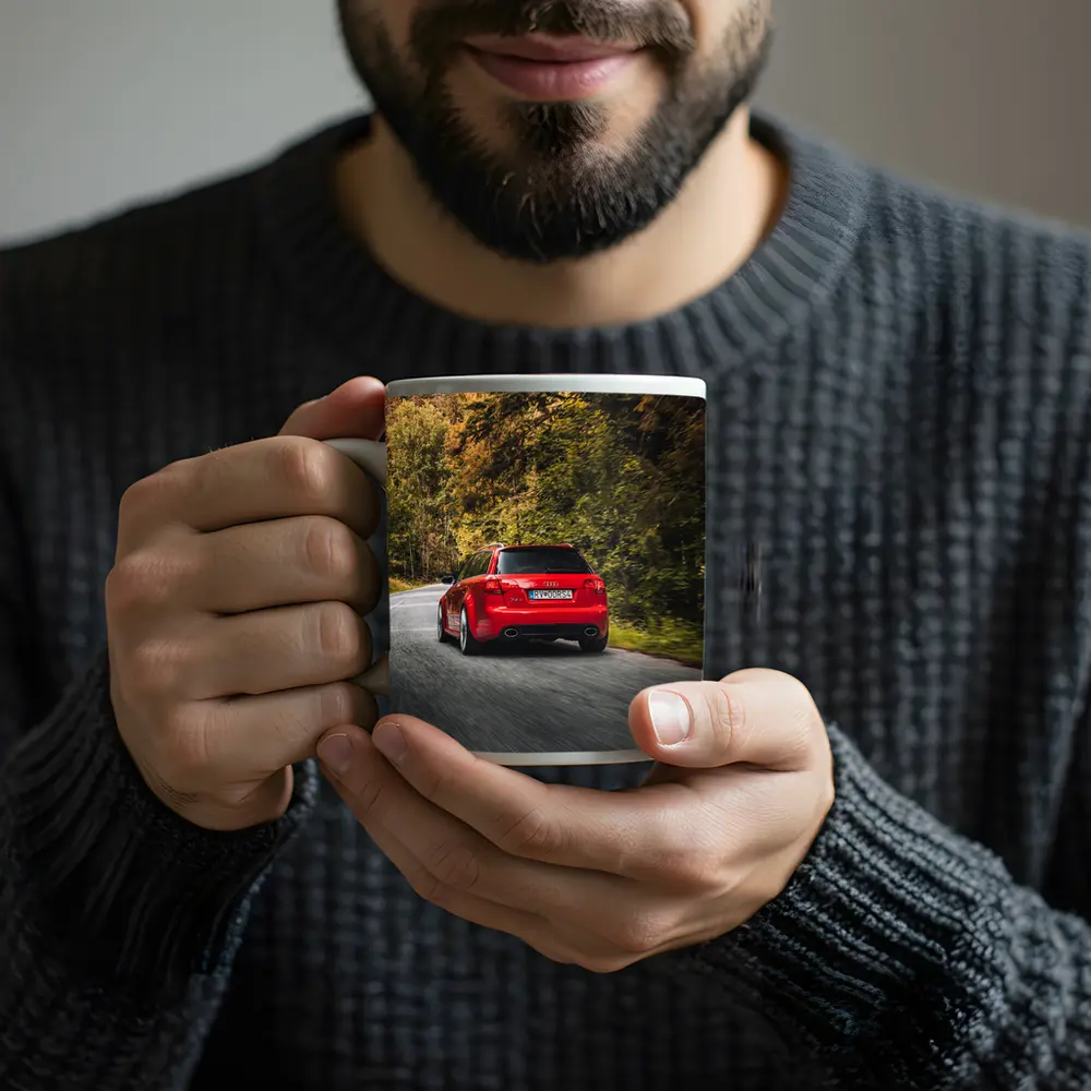 Audi RS4 Avant Red Forest Road Drive – Mugs