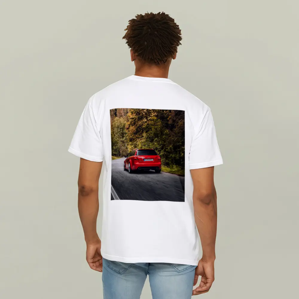 Audi RS4 Avant Red Forest Road Drive – T-Shirts