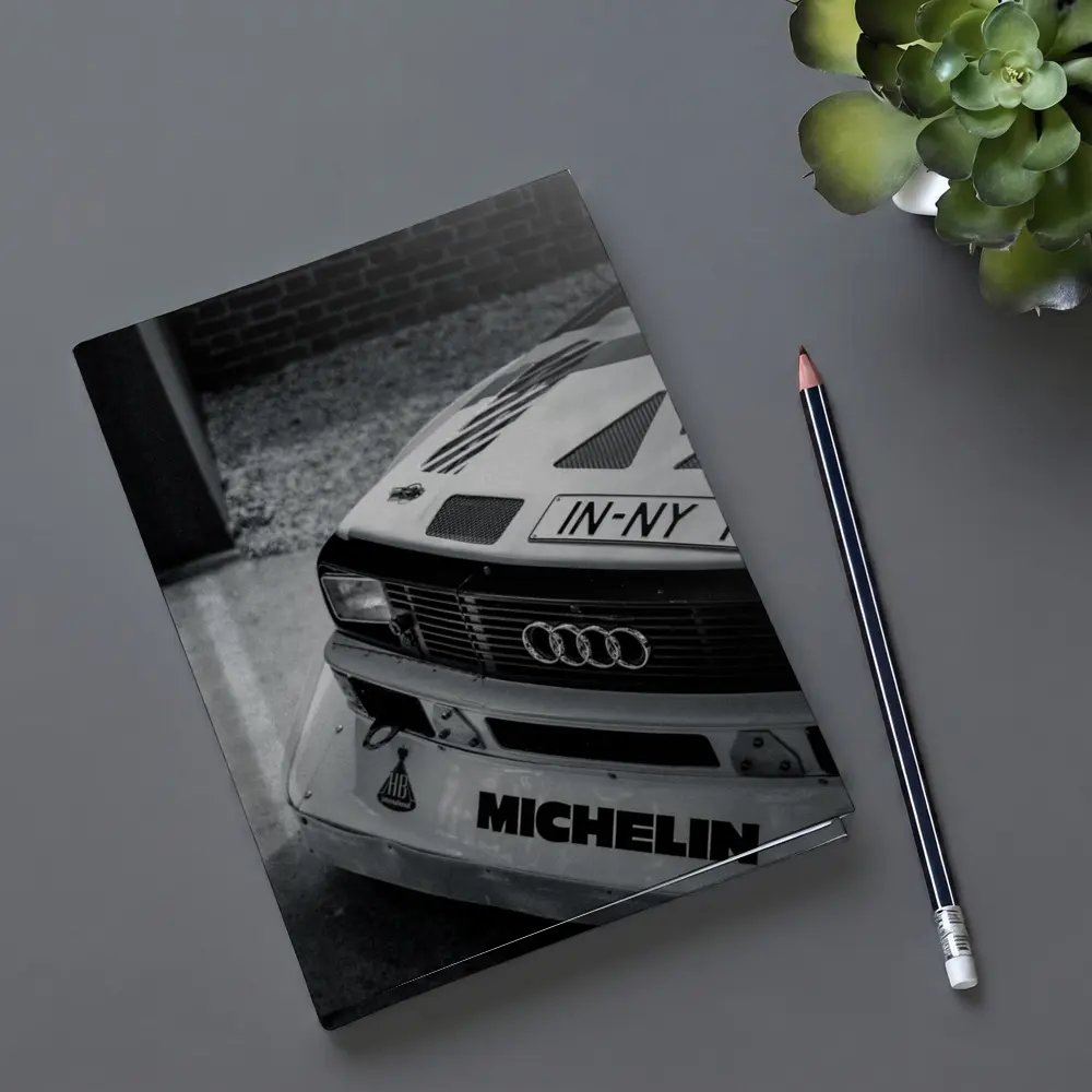 Audi Rally Car Front Close Up Shot – Notebooks