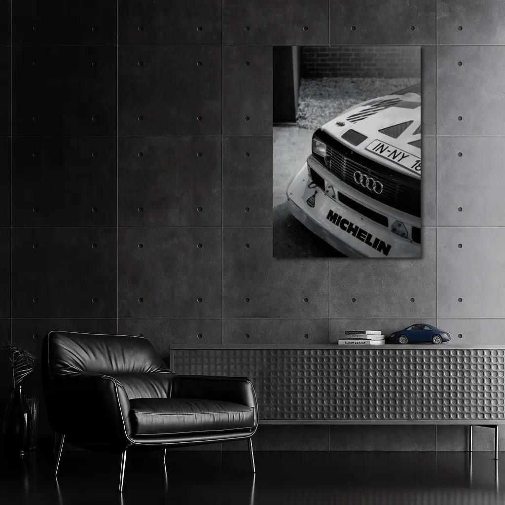 Audi Rally Car Front Close Up Shot – Wall Art