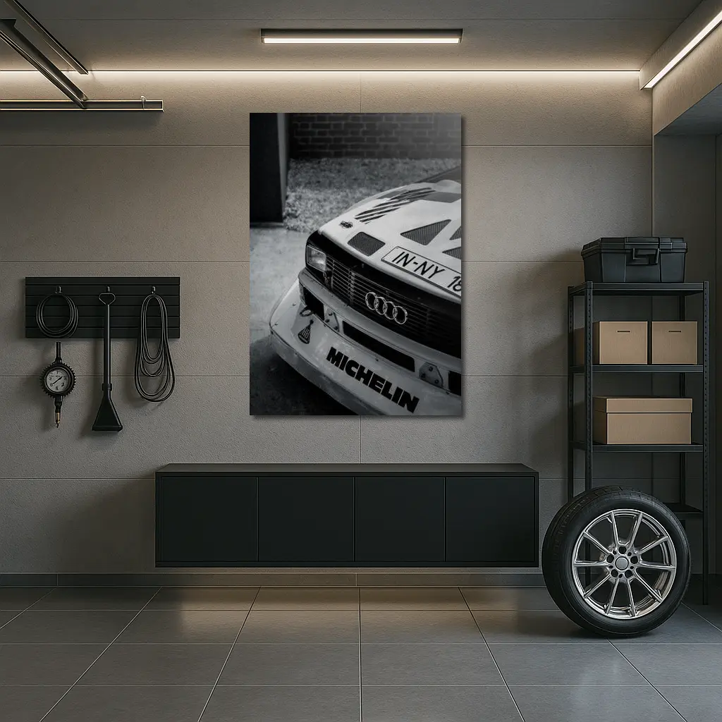 Audi Rally Car Front Close Up Shot – Wall Art