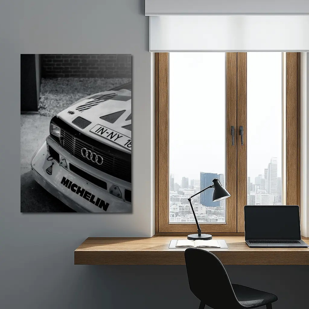Audi Rally Car Front Close Up Shot – Wall Art