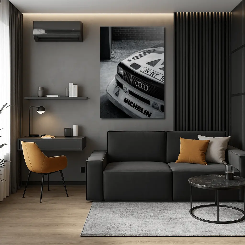 Audi Rally Car Front Close Up Shot – Wall Art