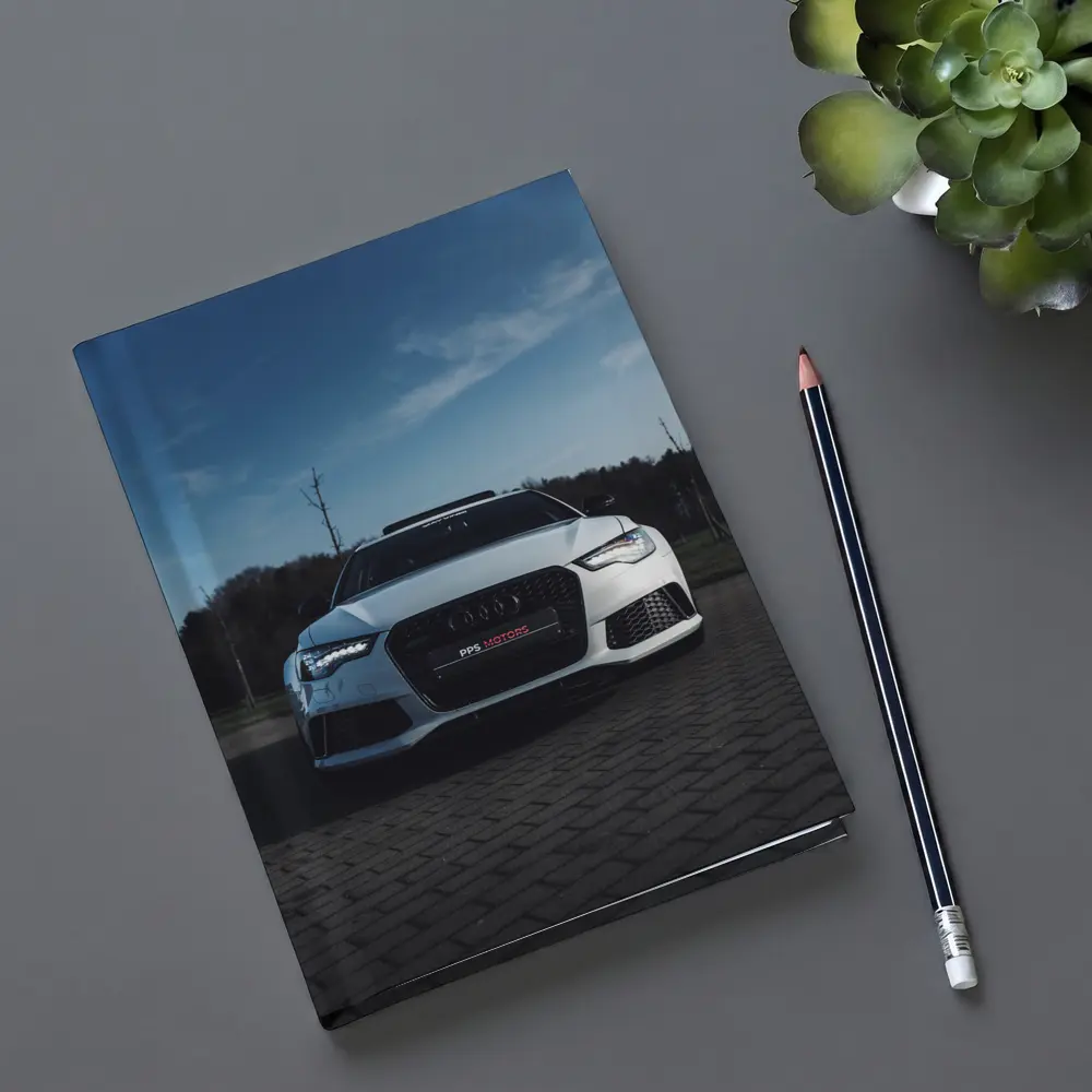 Audi RS6 White Front View Cloudy Sky – Notebooks