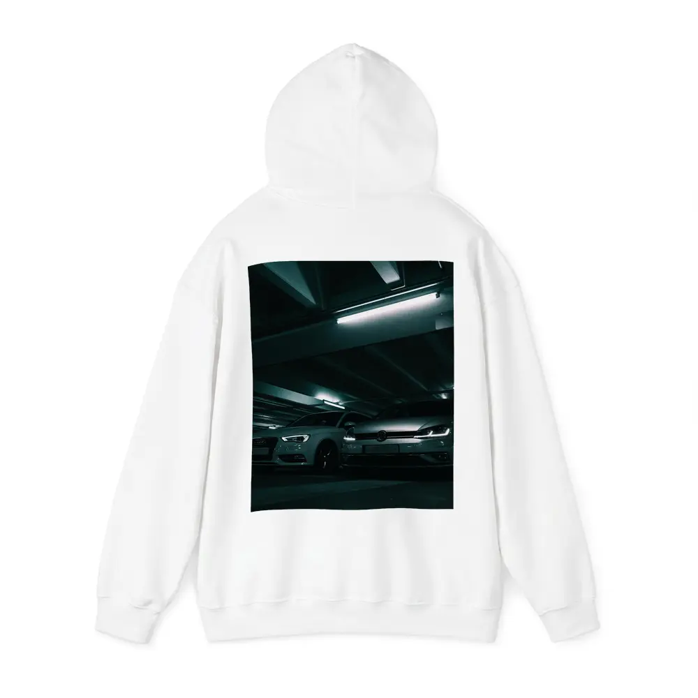Volkswagen Golf and Audi Dark Parking Garage – Hoodies