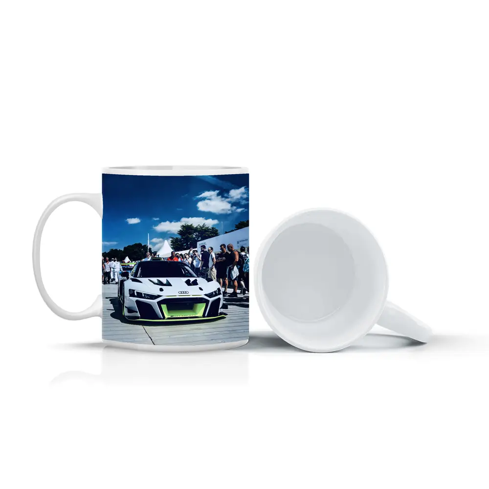 Audi R8 Race Car Goodwood Crowd Blue Sky – Mugs