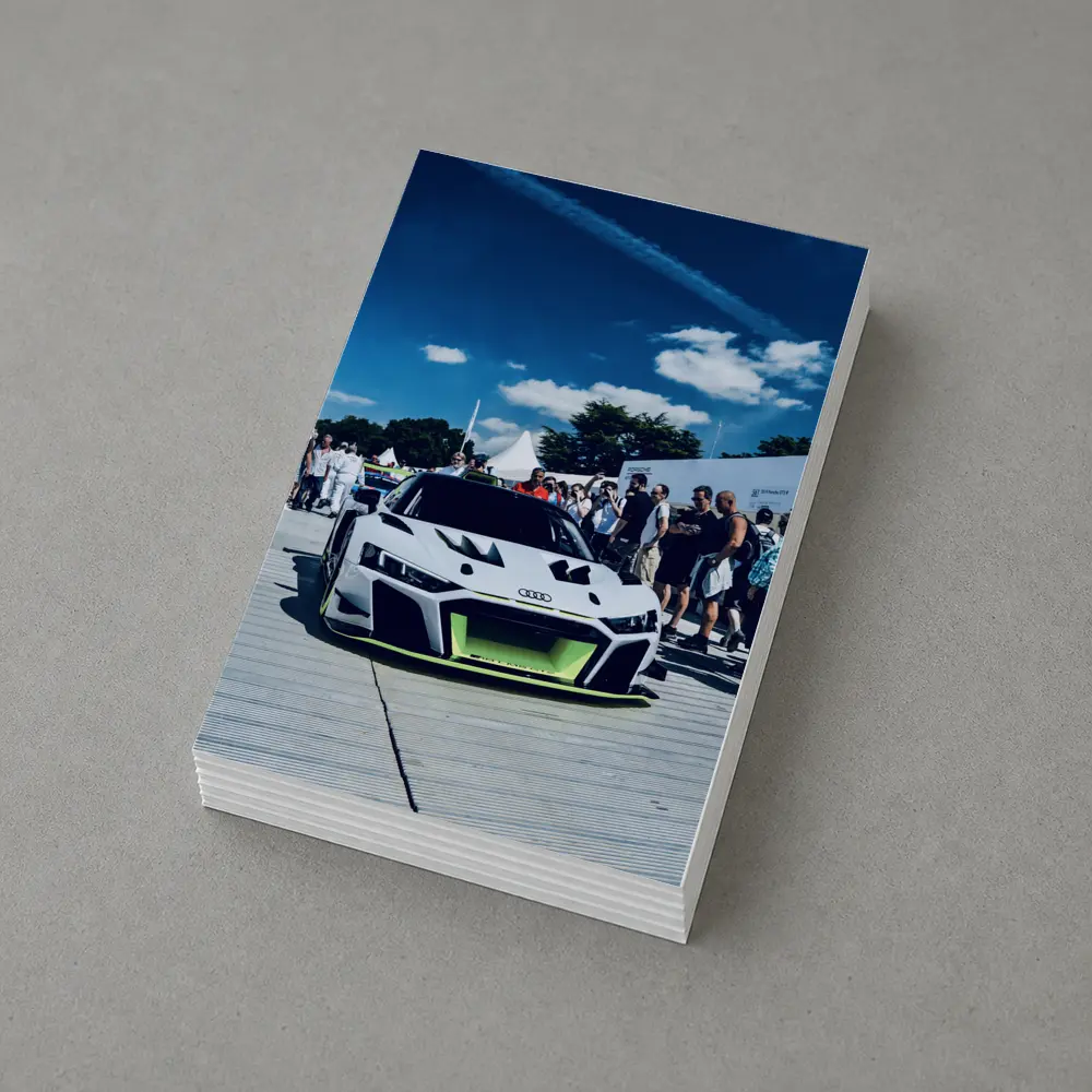Audi R8 Race Car Goodwood Crowd Blue Sky – Postcards