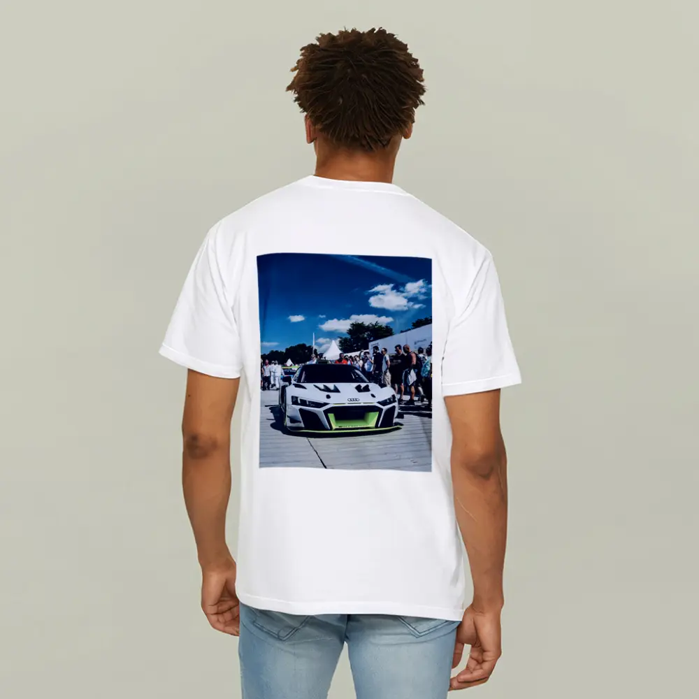 Audi R8 Race Car Goodwood Crowd Blue Sky – T-Shirts