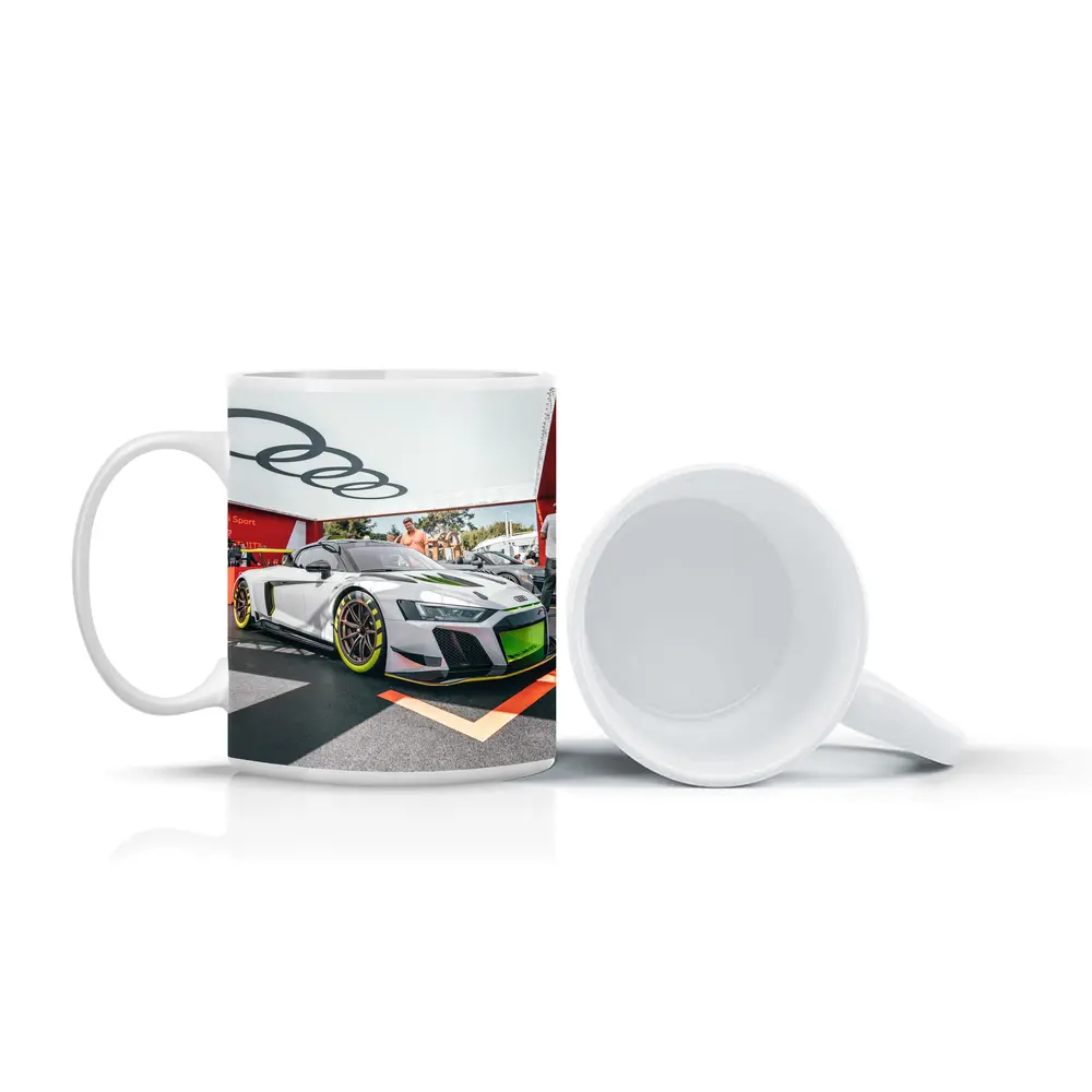 Audi R8 GT3 White Race Car Display – Mugs
