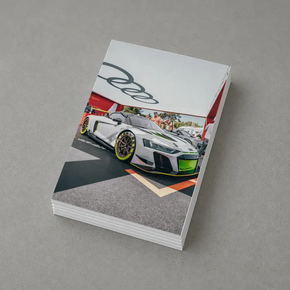 Audi R8 GT3 White Race Car Display – Postcards