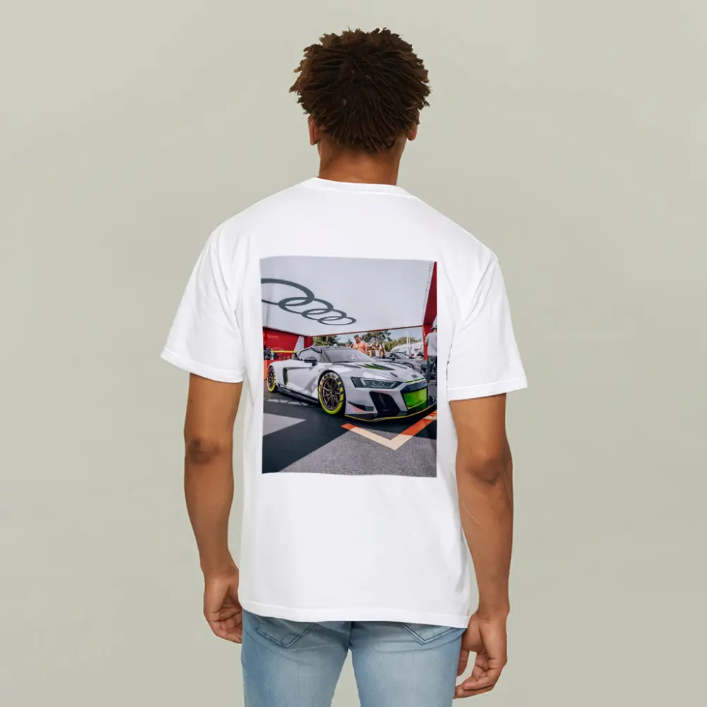 Audi R8 GT3 White Race Car Display – T-Shirts