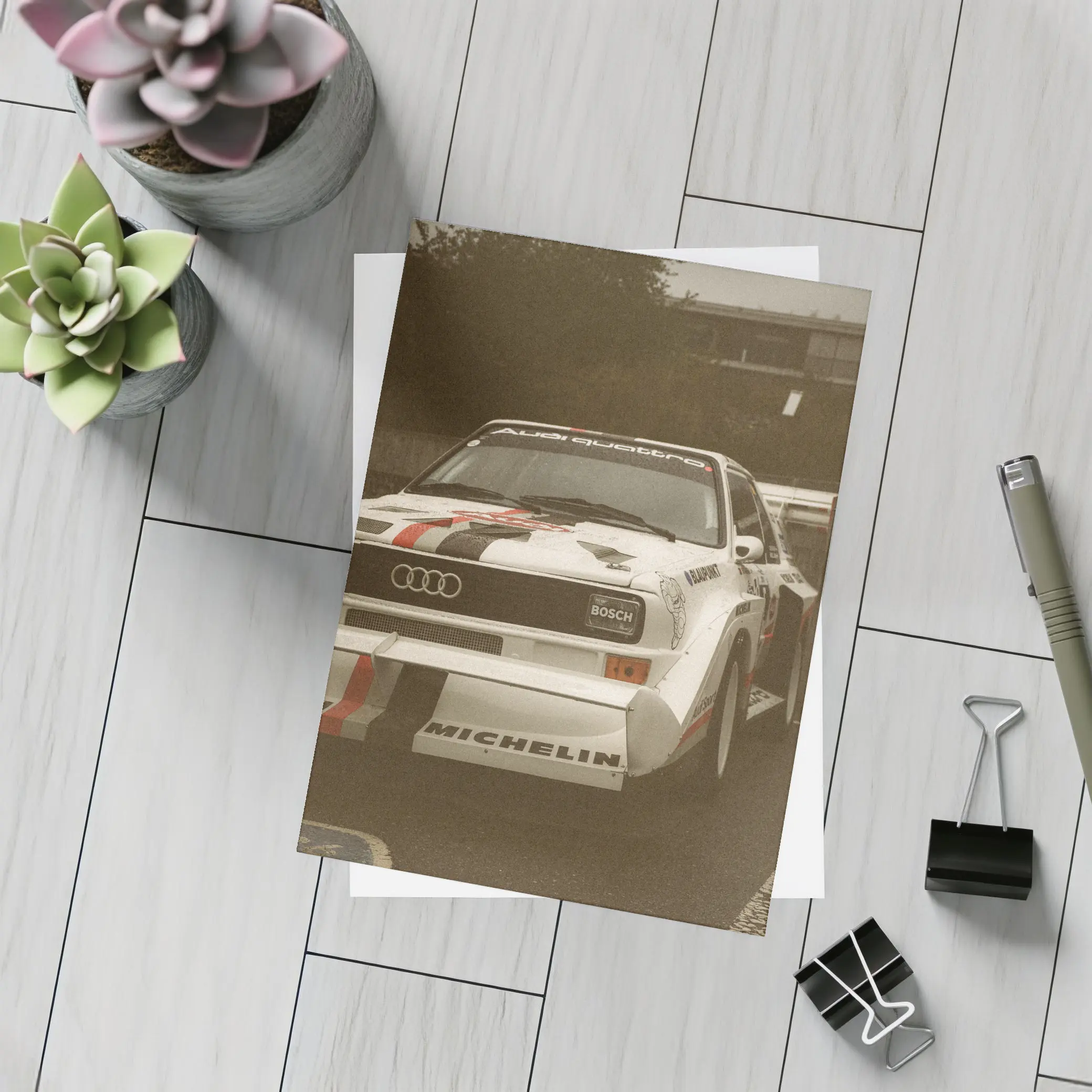 Audi Quattro Rally Car Race Track – Postcards