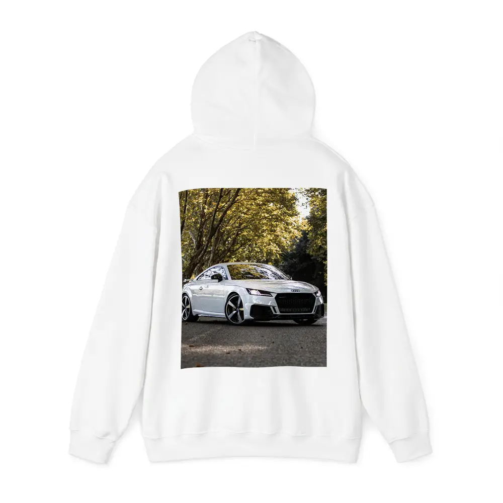 Audi TT RS White Coupe Forest Road – Hoodies
