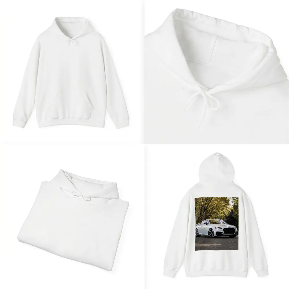 Audi TT RS White Coupe Forest Road – Hoodies