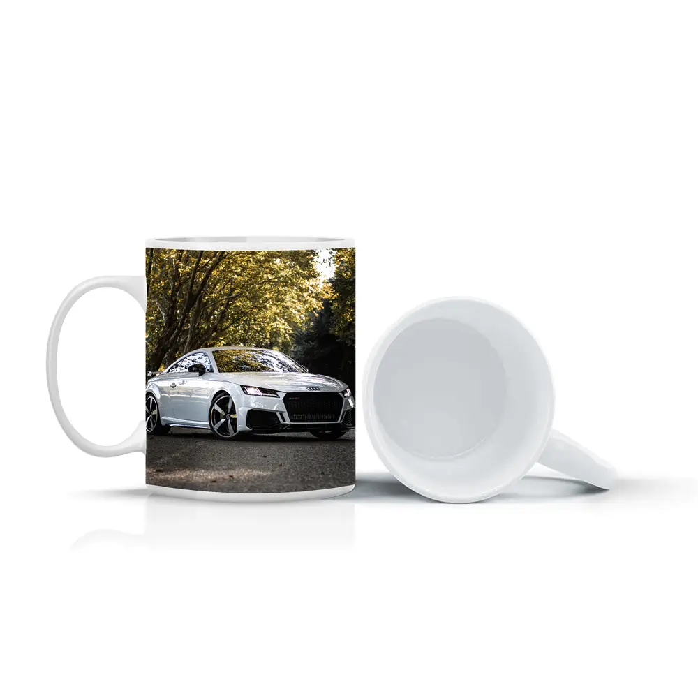 Audi TT RS White Coupe Forest Road – Mugs