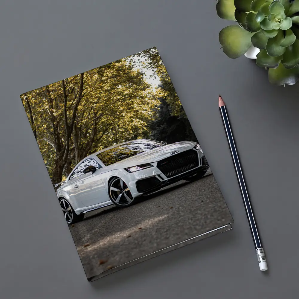 Audi TT RS White Coupe Forest Road – Notebooks