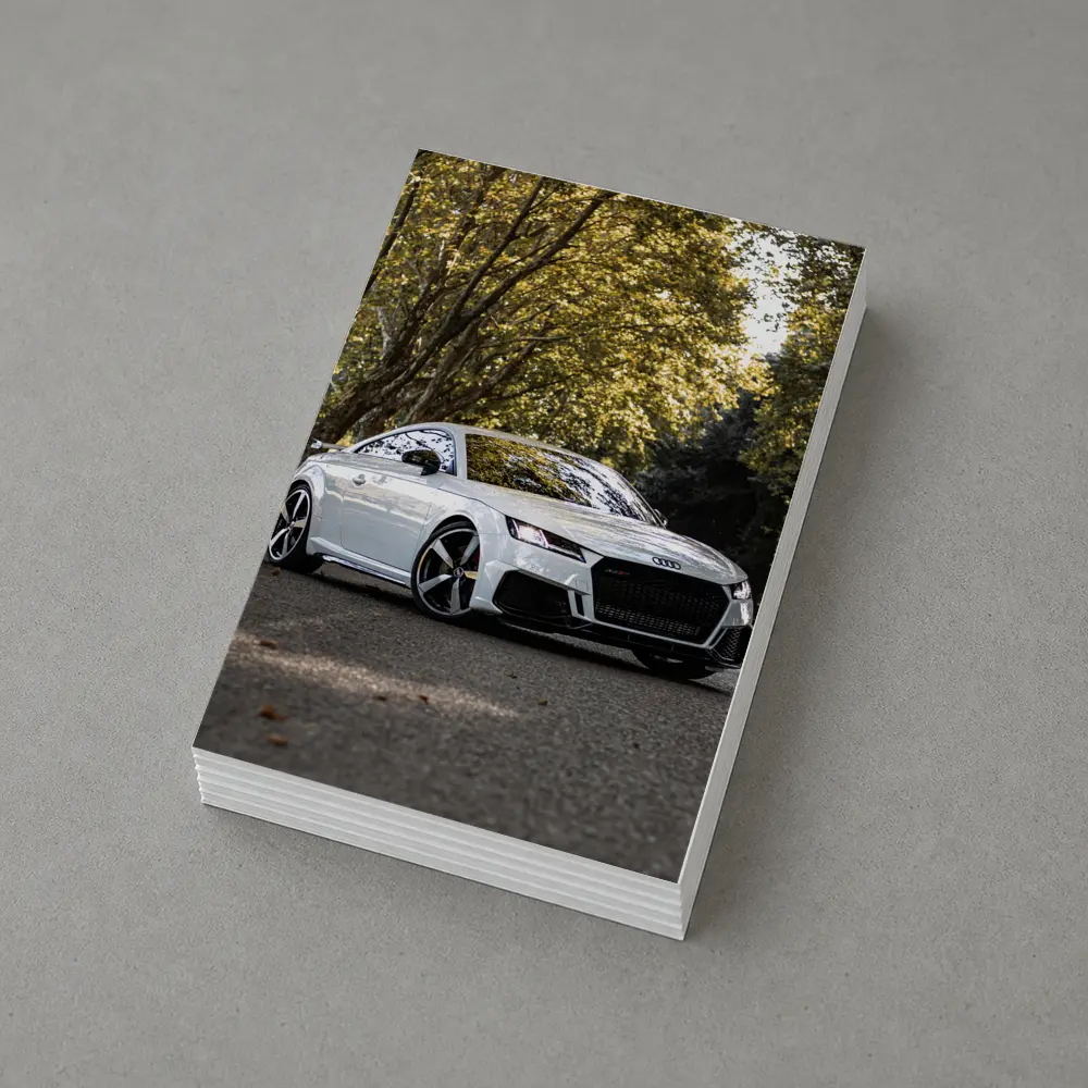 Audi TT RS White Coupe Forest Road – Postcards