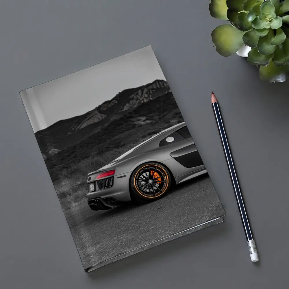 Audi R8 Silver Supercar Mountain Background – Notebooks