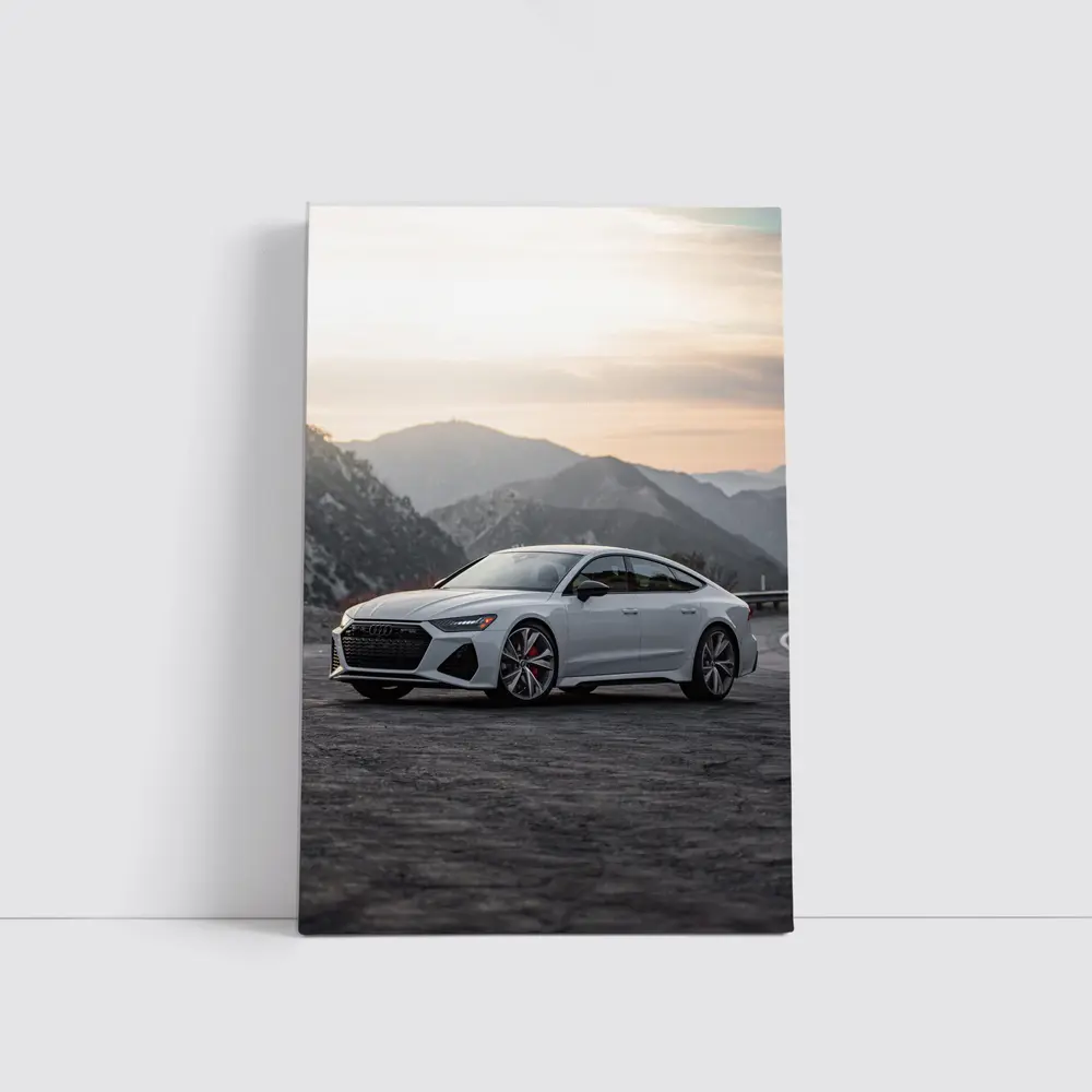 Audi RS7 White Mountain Sunset View – Wall Art