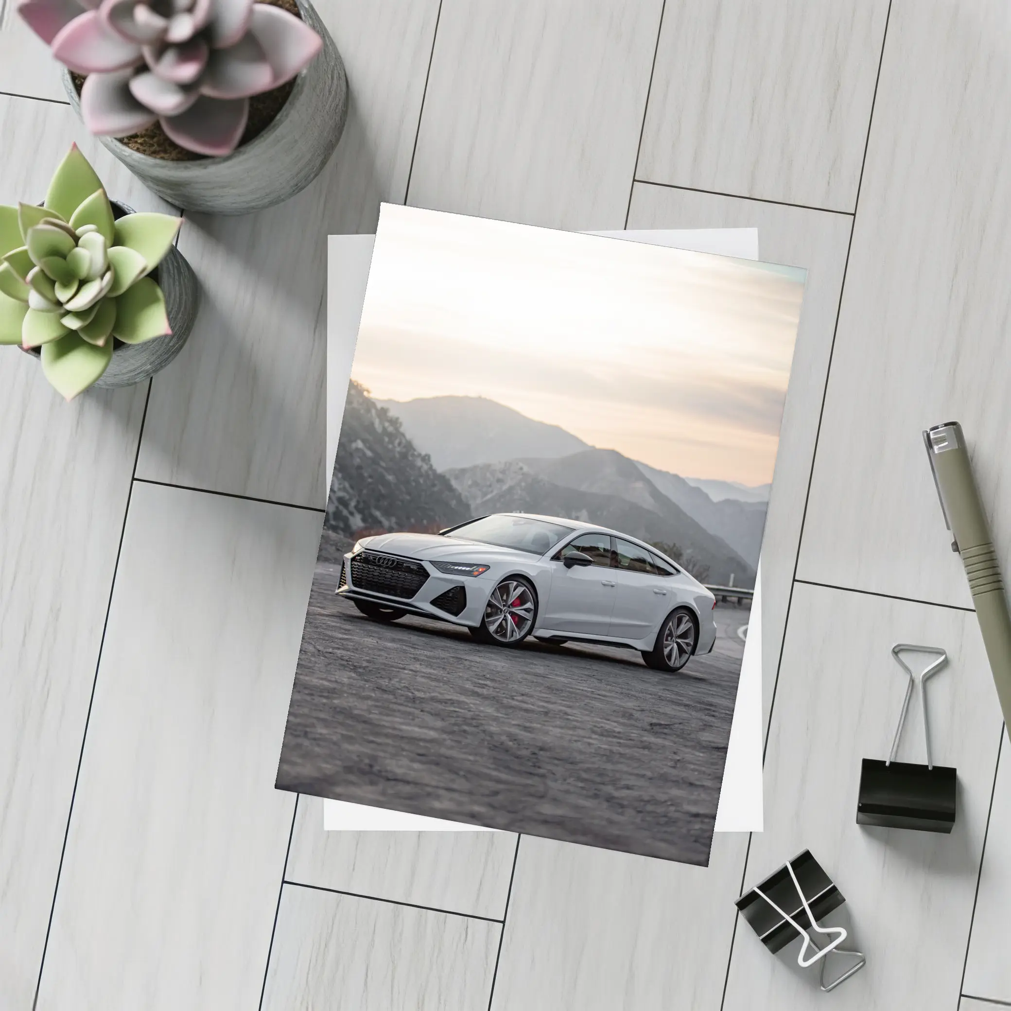 Audi RS7 White Mountain Sunset View – Postcards