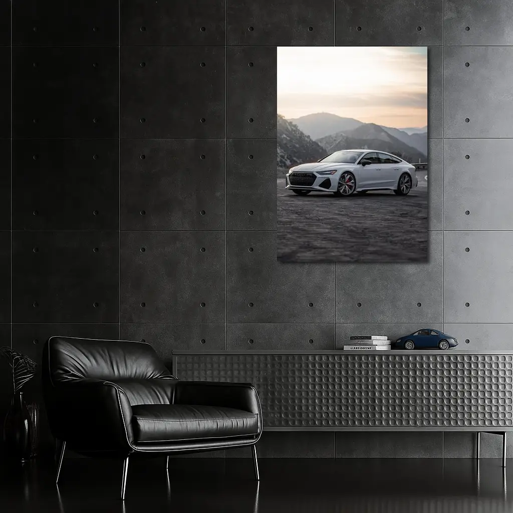 Audi RS7 White Mountain Sunset View – Wall Art