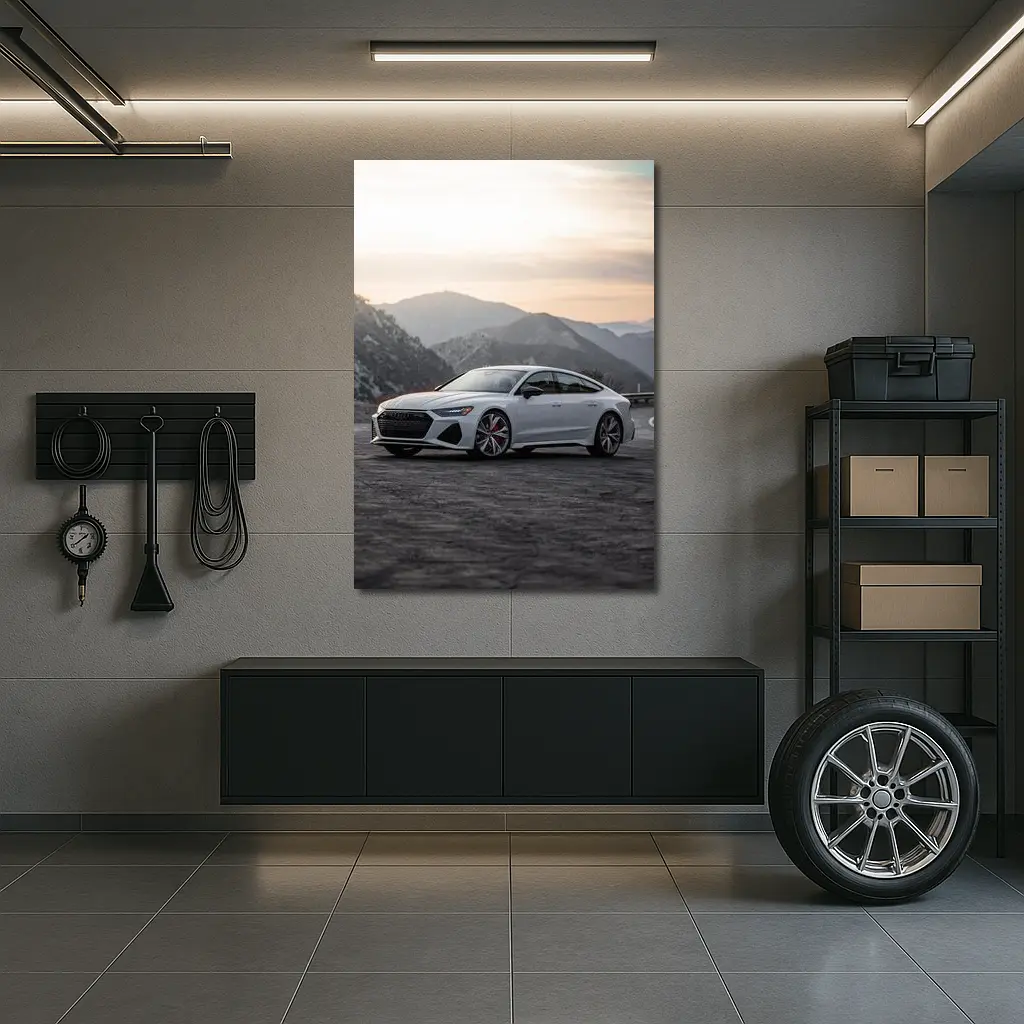 Audi RS7 White Mountain Sunset View – Wall Art