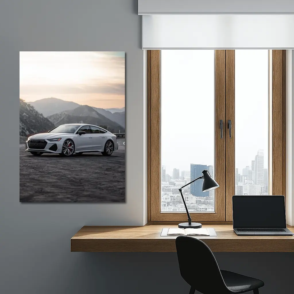 Audi RS7 White Mountain Sunset View – Wall Art