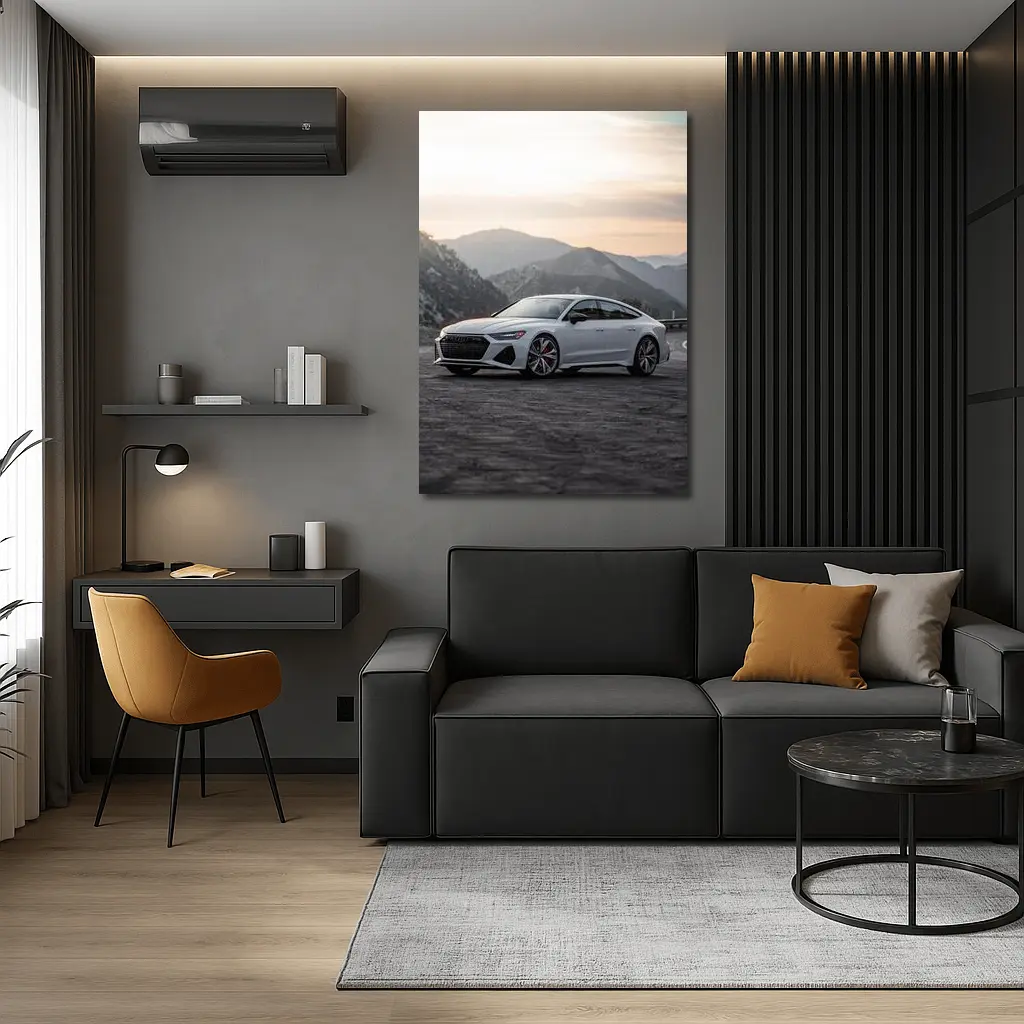 Audi RS7 White Mountain Sunset View – Wall Art