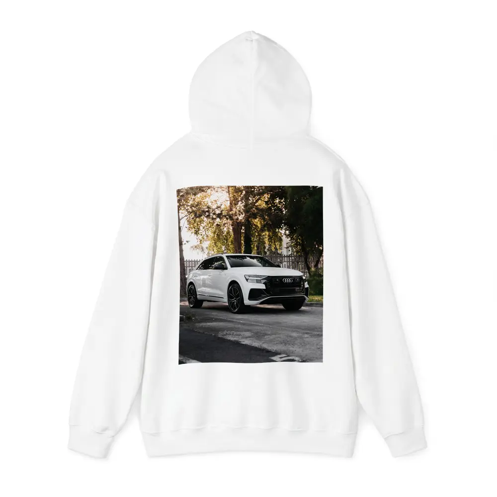 Audi Q8 White SUV Street Trees – Hoodies