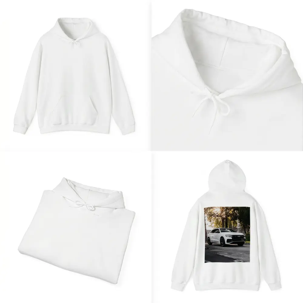 Audi Q8 White SUV Street Trees – Hoodies