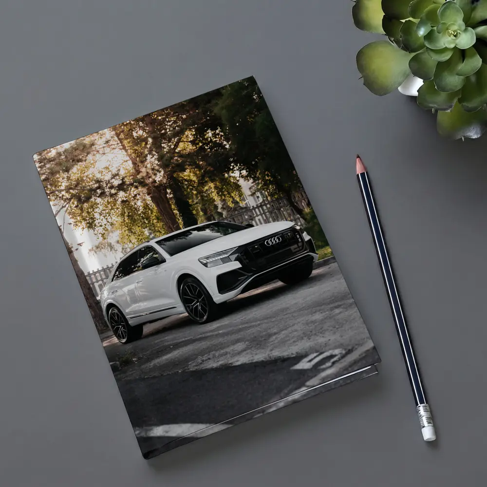 Audi Q8 White SUV Street Trees – Notebooks