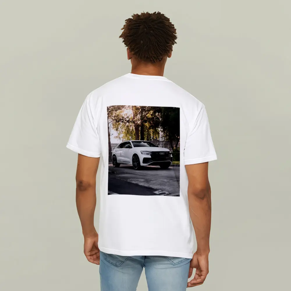 Audi Q8 White SUV Street Trees – T-Shirts