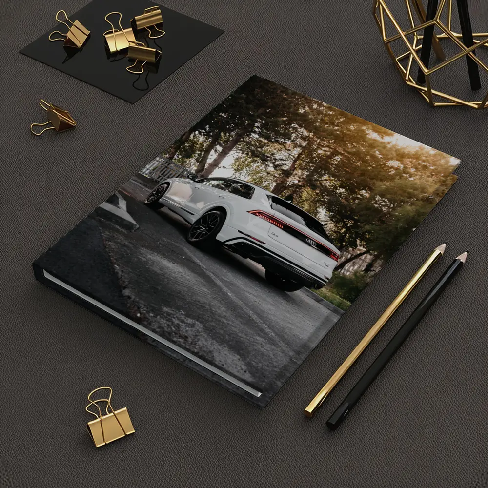 Audi Q8 White SUV Parked Outdoors – Notebooks