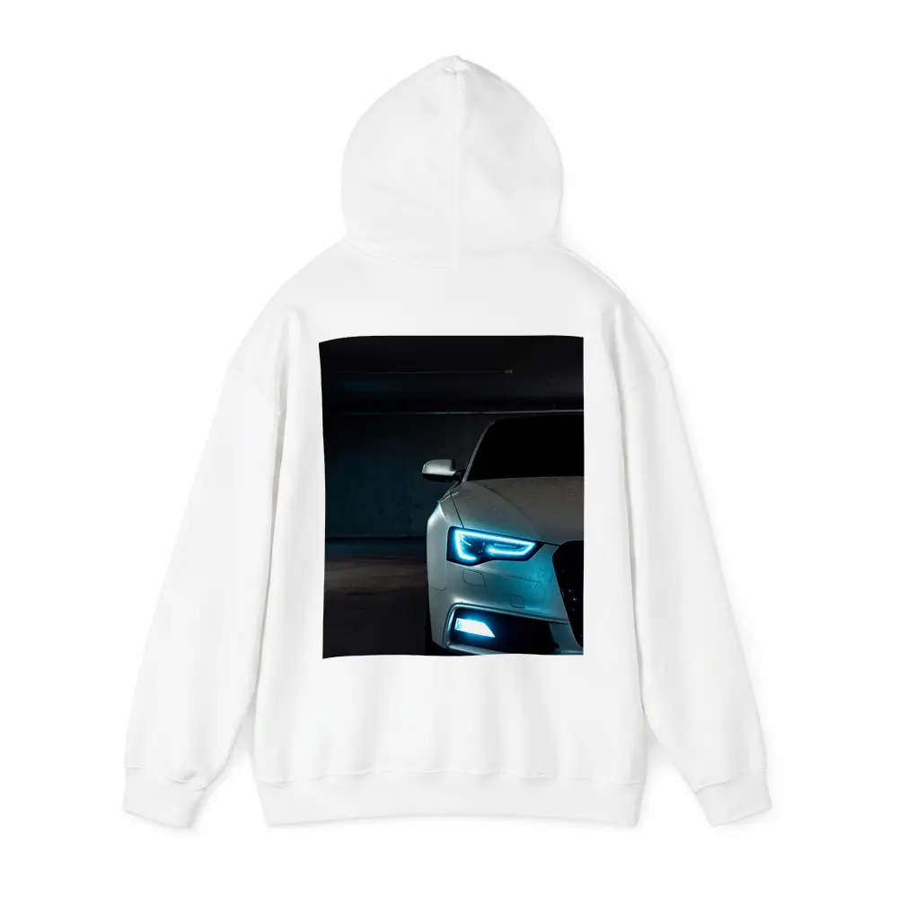 Audi A5 Front Lights Dark Garage Night – Hoodies